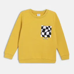 Miniklub Boys Yellow Knitted Regular Fit Sweatshirt-picture-49