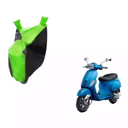 Auto Pearl Waterproof Two Wheeler Cover For Vespa Vespa SXL 125 (Green & Black)-image-61