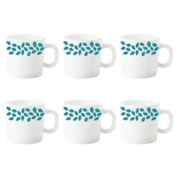 Larah by Borosil White Ceramic Opalware Mug - Set of 6-image-77