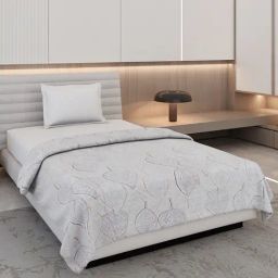 Monte Carlo Kaira Grey Polyester Printed 290 GSM Single Blanket-10