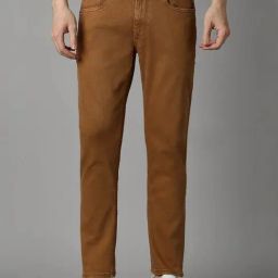 Louis Philippe Brown Cotton Slim Fit Jeans-picture-34