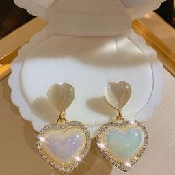 Anouk Heart Shaped Drop Earrings image 4