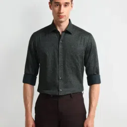 Arrow Green Cotton Regular Fit Printed Shirt-picture-49