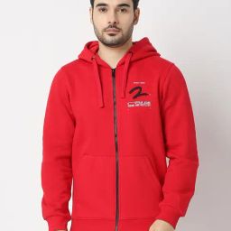 Spykar Red Regular Fit Hooded Sweatshirt-34