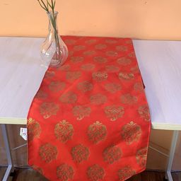 Pink Parrot Multi 12x70 inch Jacquard Silk Table Runner-picture-22