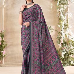 KALINI Floral Poly Crepe Saree-image-72