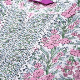 Libas Floral Printed Regular Pure Cotton Kurta with Palazzos & Dupatta image 2