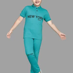 US Fly Boys Printed Polo Collar Clothing set-image-62