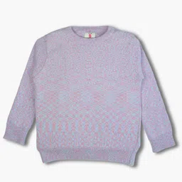 Bodycare Girls Self Design Full SleevesRound Neck Woollen Pullover-picture-33