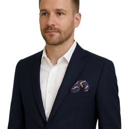Leonardi Printed Silk Pocket Square-image-81