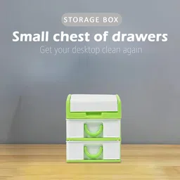Kuber Industries Green & White Reusable 3-Layer Drawer Organiser image 4