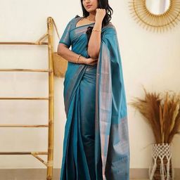Anjaneya Sarees Zari Silk Blend Banarasi Saree-image-46