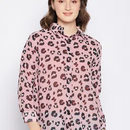 DressBerry Women Animal Printed Shirt Style Top-image-62