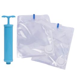 Kuber Industries Vacuum Storage BagsSpace Saver BagsTravel Vacuum Storage Seal Bags for Comforters Blankets Clothes Pillows With Hand Pump,60x80 cm,Pack of 2,Transparent,-image-74