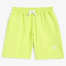 Campana 100% Cotton Jersey Waves Printed Shorts - Lime Green-image-71
