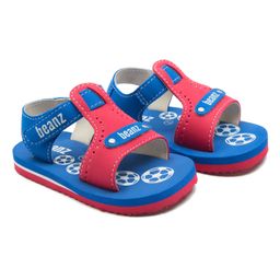 Beanz Brand Name  Detailed Velcro Closure Sandals -  Royal Blue & Red-image-37