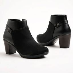 Shoetopia Embroidered Zipper Closure Boots - Black-picture-33