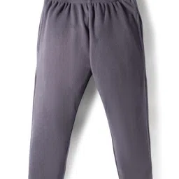 Babyhug Velour Knit Full Length Solid Colour Fleece & Woollen Pant - Grey-picture-39