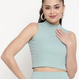 Sugathari Sheen Tank Crop Top-image-56