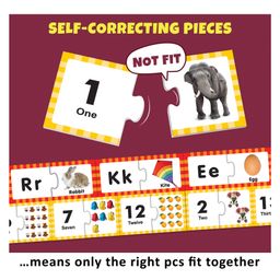 Little Berry Alphabet, Number and Shapes & Colors Match and Learn Jigsaw Puzzle Pack of 3 Multicolor - 136 Pieces image 3