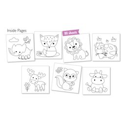 hellofriend books Hello Friend Books My First Colours! : Animals - Colouring Kit with 6 Colouring Pencils and Easy Colouring Pages for Kids image 3