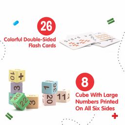 Aditi Toys Wooden MathTime for Kids, Educational Math Card Game with Wooden Block & Flashcards, Addition & Subtraction Learning Toy image 4