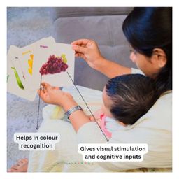 B4BRAIN Fruit and Colour Cards for 4-6 months babies for brain development. image 5