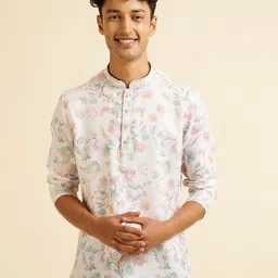 Manyavar Men Printed Chikankari Kurta-image-13
