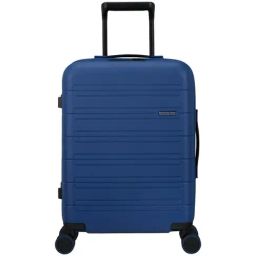 American Tourister Novastream Navy Blue Solid Hard Cabin Trolley Bag - 55 cm-19