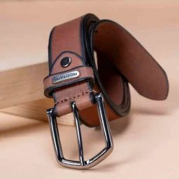 Red Tape Tan Leather Waist Belt for Men-image-34