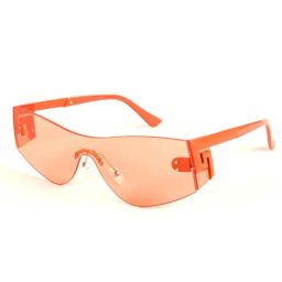 Voyage Orange Wraparound UV Protection Unisex Sunglasses-image-13