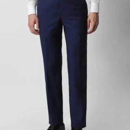 Van Heusen Navy Slim Fit Trousers-image-40