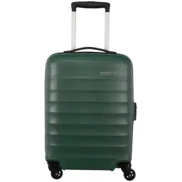 American Tourister Barcelona Forest Green Solid Hard Cabin Trolley Bag - 55 cm-image-80