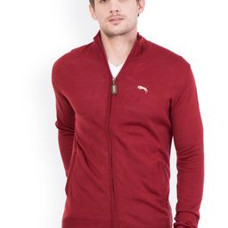 JUMP USA Men Maroon Solid Front-Open-image-20
