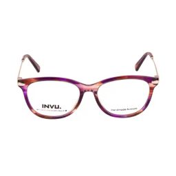 INVU B4801C Purple Full Rim Cat Eye Frame-image-37