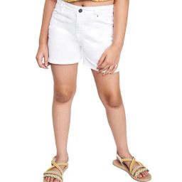 Global Desi Girl White Solid Shorts-image-58