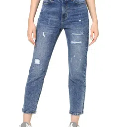 Only Blue High Rise Distressed Jeans-picture-11