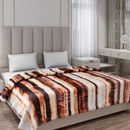 Monte Carlo Legacy-Db Brown Polyester Printed 290 GSM Double Blanket-15