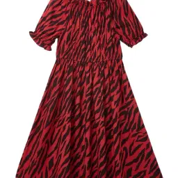 Cub McPaws Kids Black & Red Self Dress-picture-18
