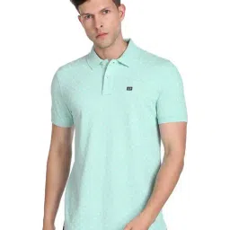 Arrow Sport Mint Cotton Regular Fit Printed Polo T-Shirt-picture-46