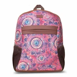 ZOUK 18 Ltrs Pink Printed Backpack-72