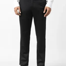 Van Heusen Black Slim Fit Texture Trousers-picture-39
