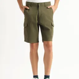 United Colors Of Benetton Green Comfort Fit Cargo Shorts-picture-24