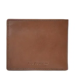 The Vertical Denwer Tan Leather Color Block Bi-Fold Wallet image 3