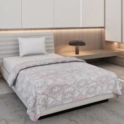 Monte Carlo Kaira Beige Polyester Printed 290 GSM Single Blanket-40