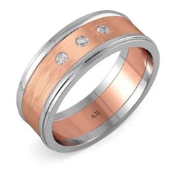 Joyalukkas Royal Rose Gold Designer Men's 950 Platinum Ring-image-20