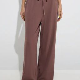 Superstar by Westside Brown Textured High-Rise Cotton-Blend Pants-image-61