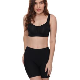 PLUMBURY Full Coverage Lightly Padded Side Shaper Seamless Rapid Dry Minimizer Bra image 4
