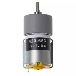 RS PRO DC Motor Brushed Geared 1.7 W 3 V DC 12 Ncm 29 rpm 4 mm Shaft Diameter, 420653-6