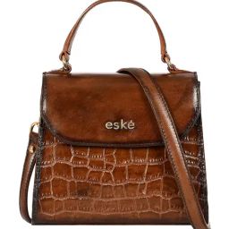Eske Tan Noah Animal Effect Small Leather Satchel-image-28